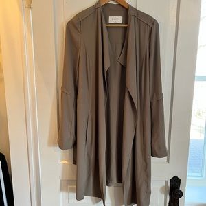 Babaton beige flowy trench coat